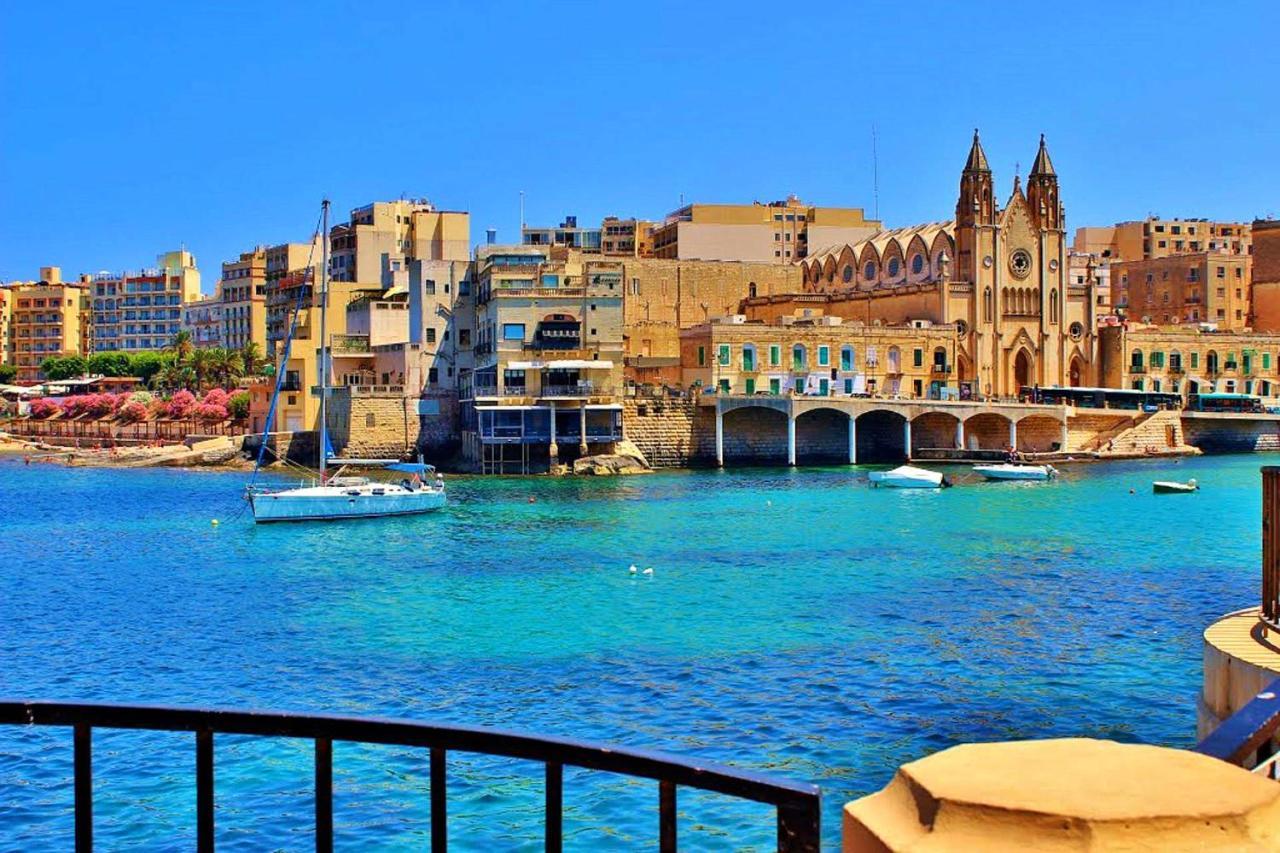 Deluxe Apartment Steps To St George'S Bay San Ġiljan Extérieur photo